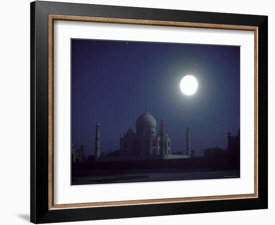 The Taj Mahal at Night with Bright Full Moon-Eliot Elisofon-Framed Photographic Print