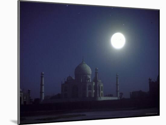 The Taj Mahal at Night with Bright Full Moon-Eliot Elisofon-Mounted Photographic Print