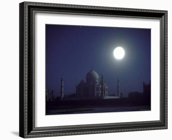 The Taj Mahal at Night with Bright Full Moon-Eliot Elisofon-Framed Photographic Print