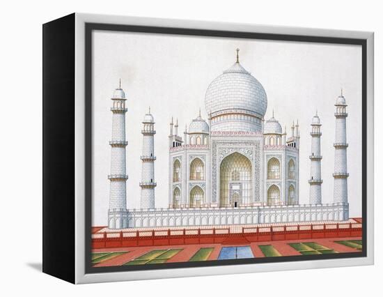 The Taj Mahal (Colour Litho)-German-Framed Premier Image Canvas