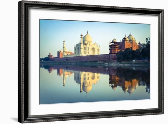 The Taj Mahal Reflected in the Yamuna River-Doug Pearson-Framed Photographic Print