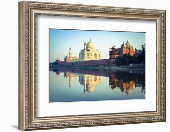 The Taj Mahal Reflected in the Yamuna River-Doug Pearson-Framed Photographic Print