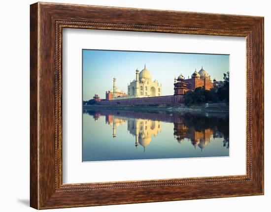 The Taj Mahal Reflected in the Yamuna River-Doug Pearson-Framed Photographic Print