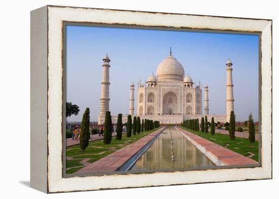 The Taj Mahal, UNESCO World Heritage Site, Agra, Uttar Pradesh, India, Asia-Gavin Hellier-Framed Premier Image Canvas