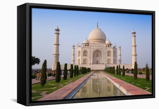 The Taj Mahal, UNESCO World Heritage Site, Agra, Uttar Pradesh, India, Asia-Gavin Hellier-Framed Premier Image Canvas