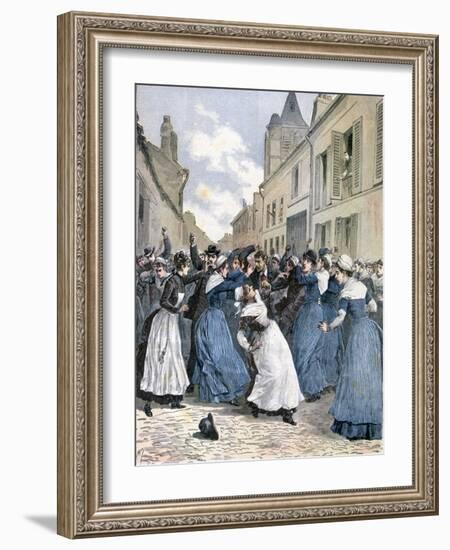 The Taking Away of the Insane in Villejuif, Paris, 1891-Henri Meyer-Framed Giclee Print