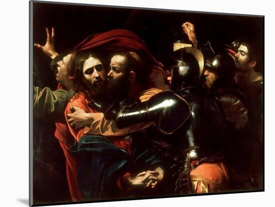 The Taking of Christ, 1602 (Oil on Canvas)-Michelangelo Merisi da Caravaggio-Mounted Giclee Print