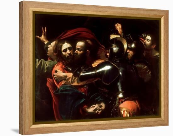 The Taking of Christ, 1602 (Oil on Canvas)-Michelangelo Merisi da Caravaggio-Framed Premier Image Canvas