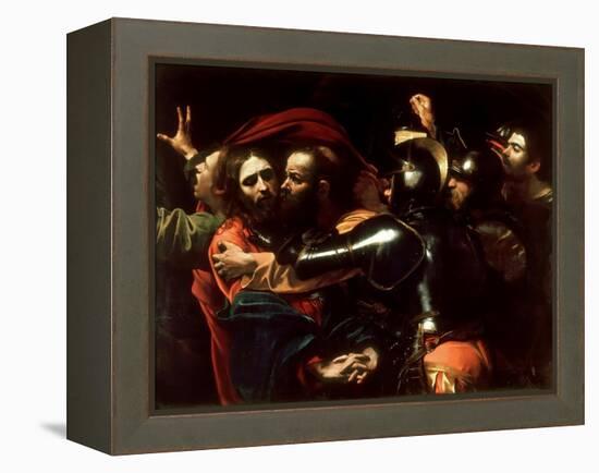 The Taking of Christ, 1602 (Oil on Canvas)-Michelangelo Merisi da Caravaggio-Framed Premier Image Canvas