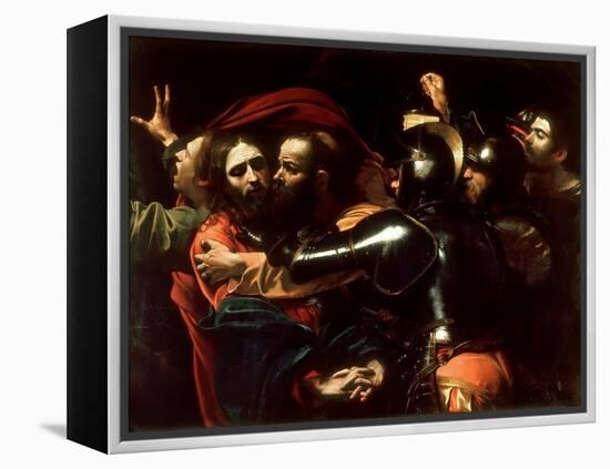 The Taking of Christ, 1602 (Oil on Canvas)-Michelangelo Merisi da Caravaggio-Framed Premier Image Canvas