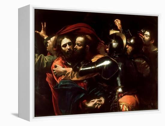 The Taking of Christ, 1602 (Oil on Canvas)-Michelangelo Merisi da Caravaggio-Framed Premier Image Canvas