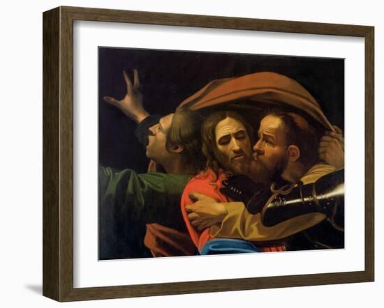 The Taking of Christ (Detail)-Caravaggio-Framed Giclee Print