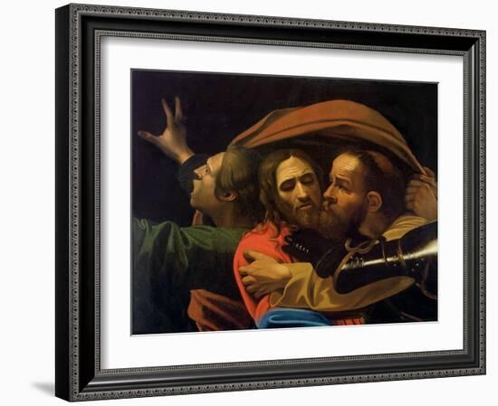 The Taking of Christ (Detail)-Caravaggio-Framed Giclee Print