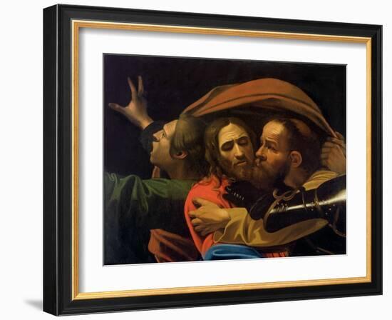 The Taking of Christ (Detail)-Caravaggio-Framed Giclee Print