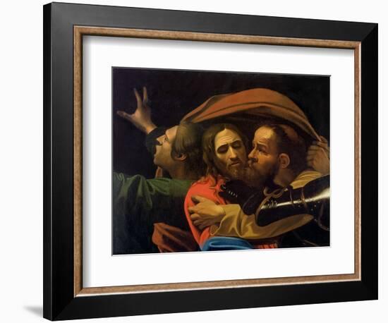 The Taking of Christ (Detail)-Caravaggio-Framed Giclee Print