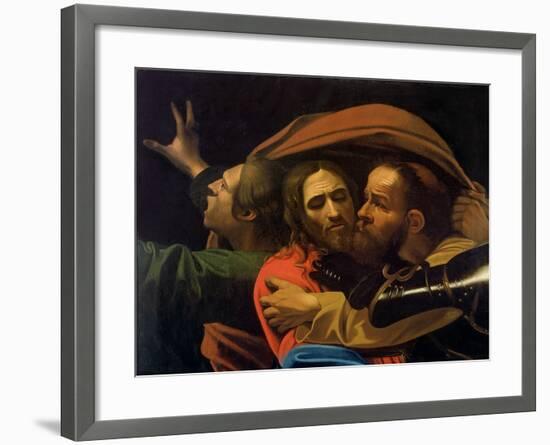 The Taking of Christ (Detail)-Caravaggio-Framed Giclee Print