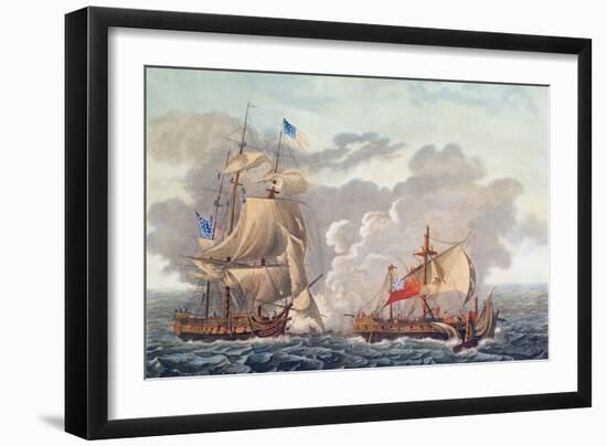 The Taking of English Vessel 'The Java' by the American Frigate, 'The Constitution'-Louis Ambroise Garneray-Framed Giclee Print