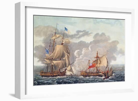 The Taking of English Vessel 'The Java' by the American Frigate, 'The Constitution'-Louis Ambroise Garneray-Framed Giclee Print