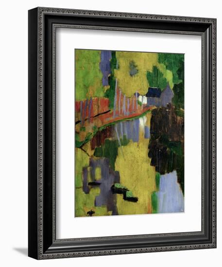 The Talisman, or the Swallow-Hole in the Bois D'Amour, Pont-Aven, 1888 (Panel)-Paul Serusier-Framed Premium Giclee Print