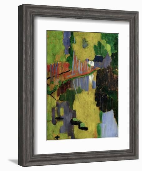 The Talisman, or the Swallow-Hole in the Bois D'Amour, Pont-Aven, 1888 (Panel)-Paul Serusier-Framed Giclee Print