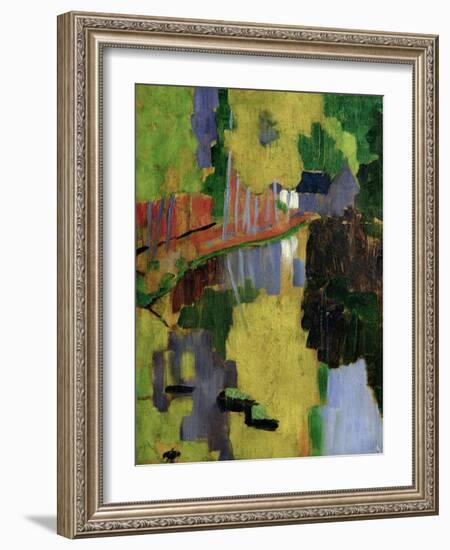 The Talisman, or the Swallow-Hole in the Bois D'Amour, Pont-Aven, 1888 (Panel)-Paul Serusier-Framed Giclee Print