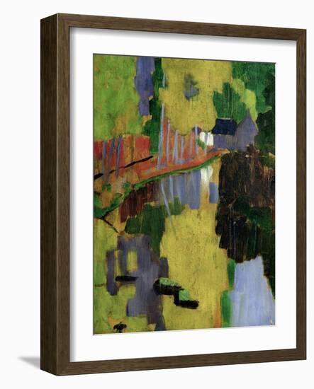 The Talisman, or the Swallow-Hole in the Bois D'Amour, Pont-Aven, 1888 (Panel)-Paul Serusier-Framed Giclee Print