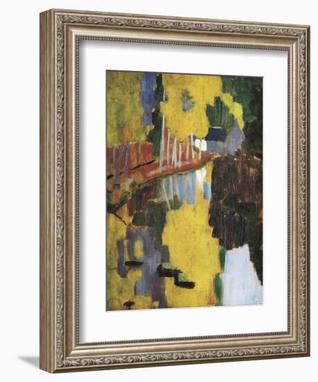 The Talisman, or the Swallow-Hole in the Bois D'Amour, Pont-Aven (Le Talisman)-Paul Serusier-Framed Art Print