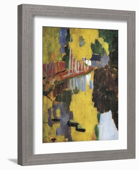 The Talisman, or the Swallow-Hole in the Bois D'Amour, Pont-Aven (Le Talisman)-Paul Serusier-Framed Art Print