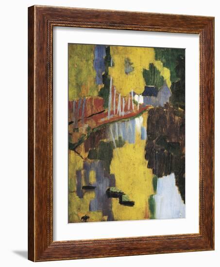 The Talisman, or the Swallow-Hole in the Bois D'Amour, Pont-Aven (Le Talisman)-Paul Serusier-Framed Art Print