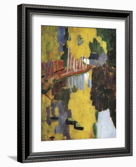 The Talisman, or the Swallow-Hole in the Bois D'Amour, Pont-Aven (Le Talisman)-Paul Serusier-Framed Art Print