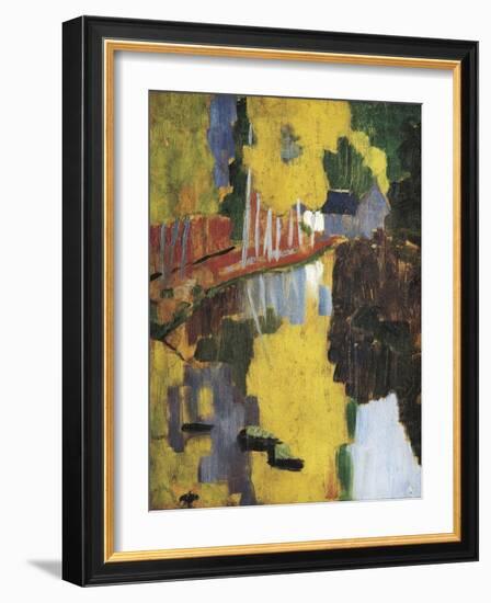 The Talisman, or the Swallow-Hole in the Bois D'Amour, Pont-Aven (Le Talisman)-Paul Serusier-Framed Art Print