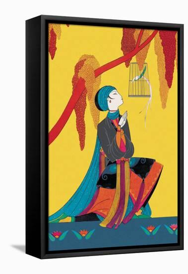 The Talking Bird-Frank Mcintosh-Framed Stretched Canvas