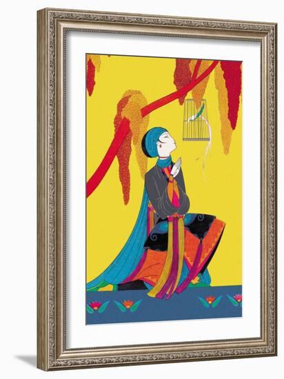 The Talking Bird-Frank Mcintosh-Framed Art Print