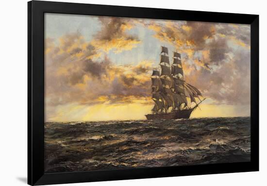 The Tall Ship 'Clipper Kaisow'-Montague Dawson-Framed Premium Giclee Print