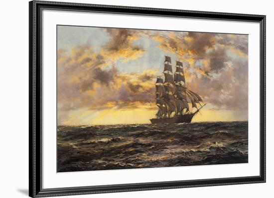 The Tall Ship 'Clipper Kaisow'-Montague Dawson-Framed Premium Giclee Print