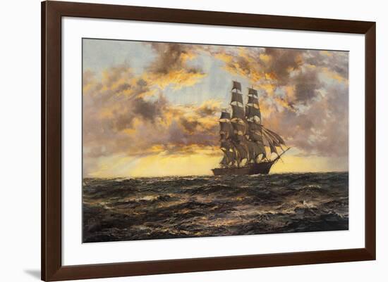The Tall Ship 'Clipper Kaisow'-Montague Dawson-Framed Premium Giclee Print