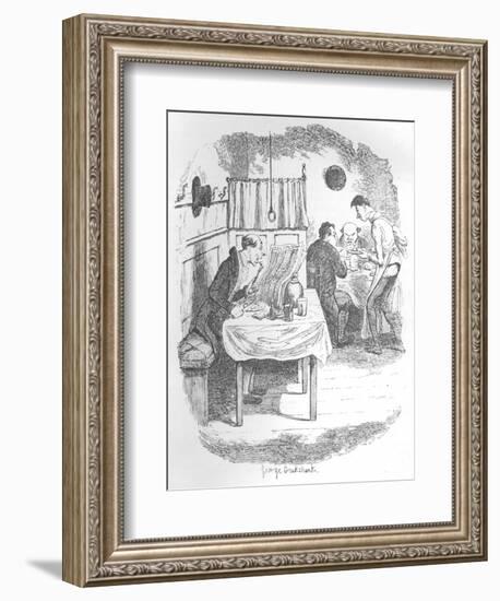 The Tall, Thin, Pale Person, C1900-George Cruikshank-Framed Giclee Print