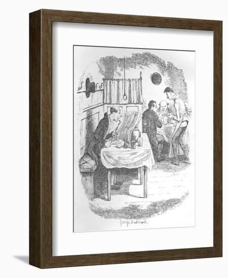 The Tall, Thin, Pale Person, C1900-George Cruikshank-Framed Giclee Print