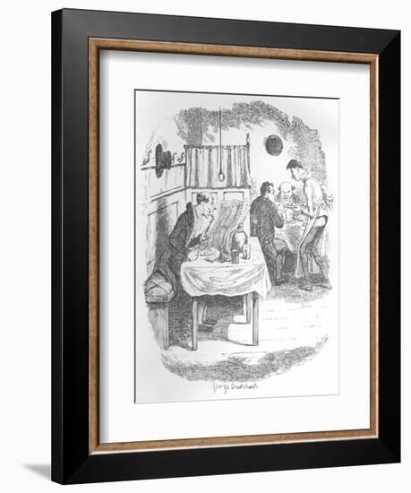 The Tall, Thin, Pale Person, C1900-George Cruikshank-Framed Giclee Print