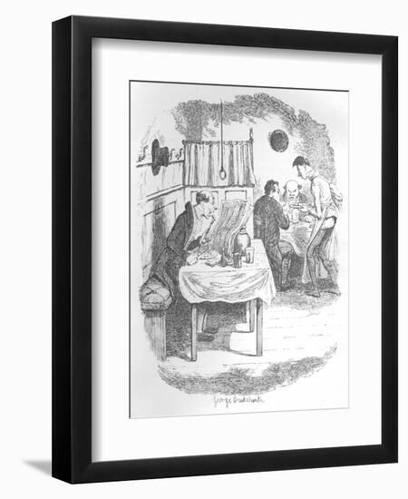 The Tall, Thin, Pale Person, C1900-George Cruikshank-Framed Giclee Print