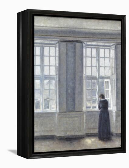 The Tall Windows-Vilhelm Hammershoi-Framed Premier Image Canvas