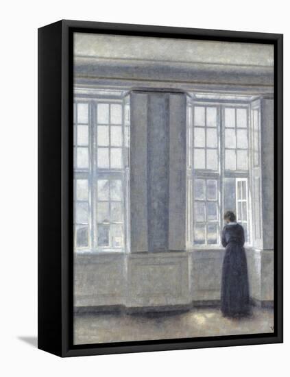 The Tall Windows-Vilhelm Hammershoi-Framed Premier Image Canvas