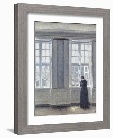 The Tall Windows-Vilhelm Hammershoi-Framed Giclee Print