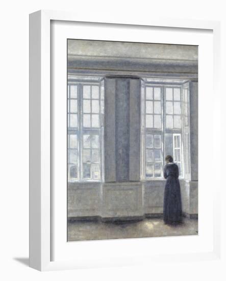 The Tall Windows-Vilhelm Hammershoi-Framed Giclee Print