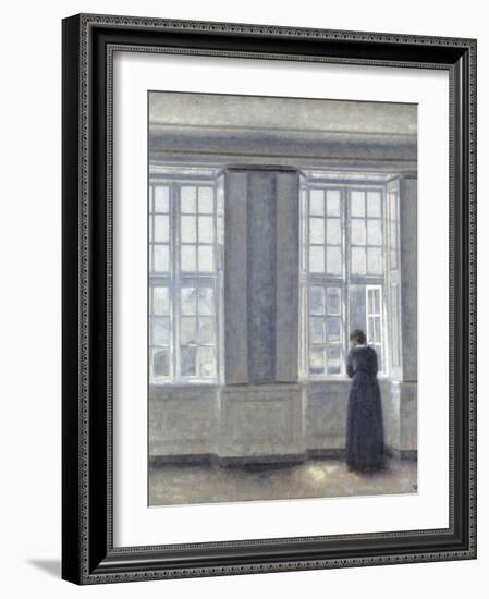 The Tall Windows-Vilhelm Hammershoi-Framed Giclee Print