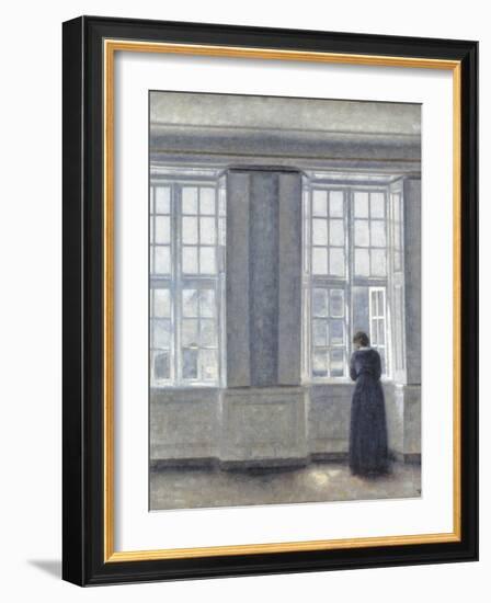 The Tall Windows-Vilhelm Hammershoi-Framed Giclee Print