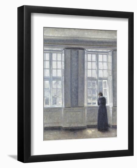 The Tall Windows-Vilhelm Hammershoi-Framed Giclee Print