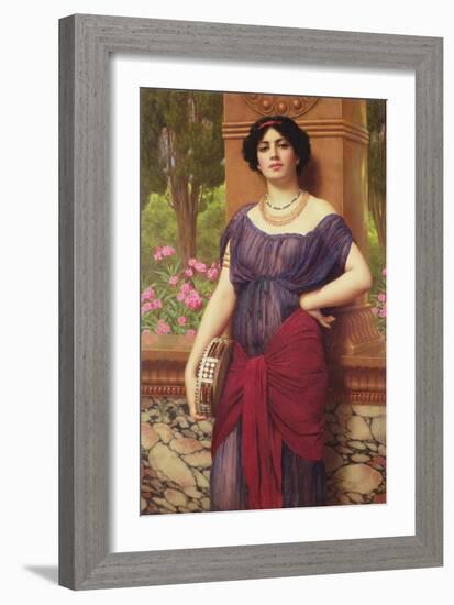 The Tambourine Girl, 1906-John William Godward-Framed Giclee Print