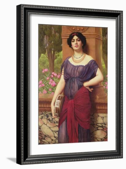 The Tambourine Girl, 1906-John William Godward-Framed Giclee Print