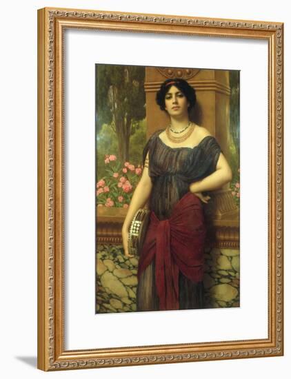 The Tambourine Girl, 1909-John William Godward-Framed Giclee Print